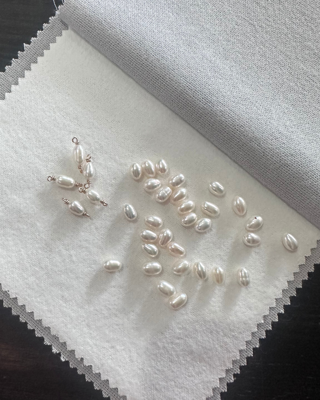 Rice pearl 4-5mm Connectors