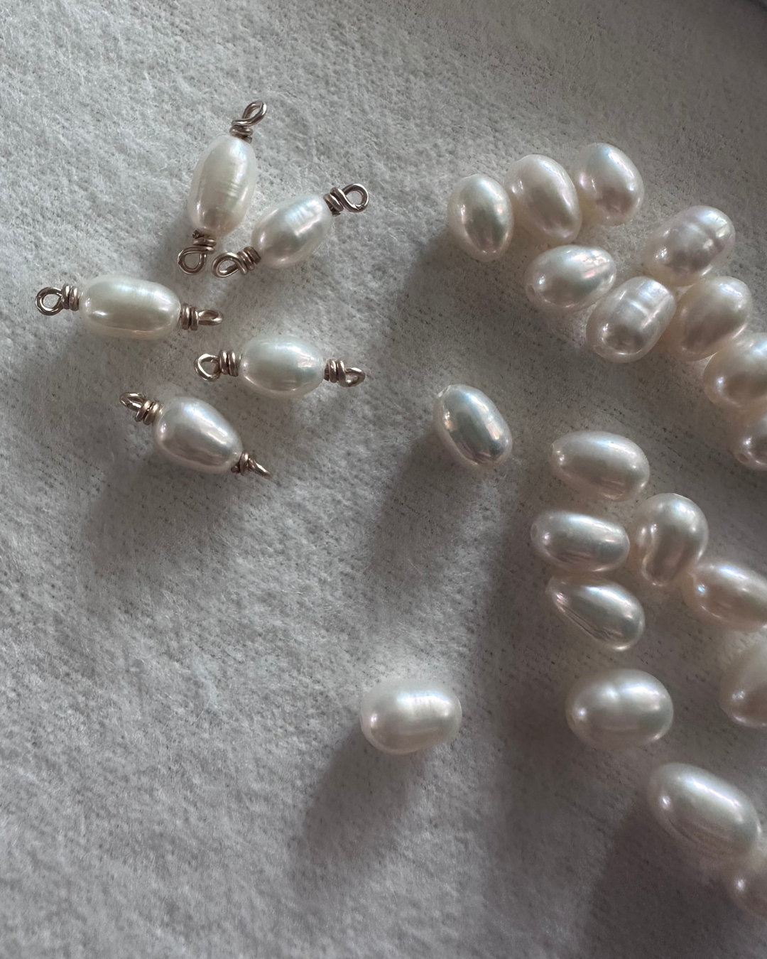 Rice pearl 4-5mm Connectors