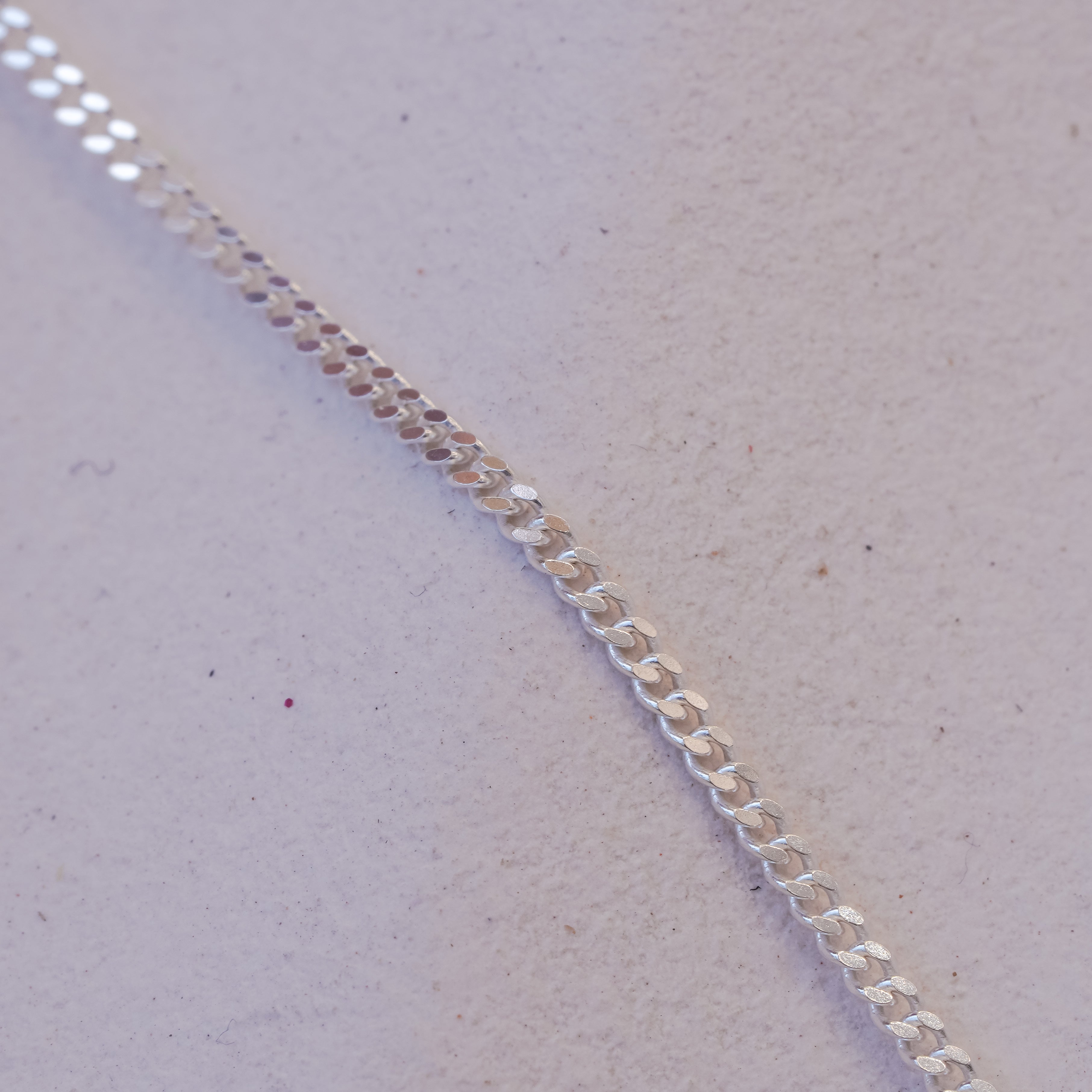 1.5mm, 2mm,4mm Curb Sterling Silver