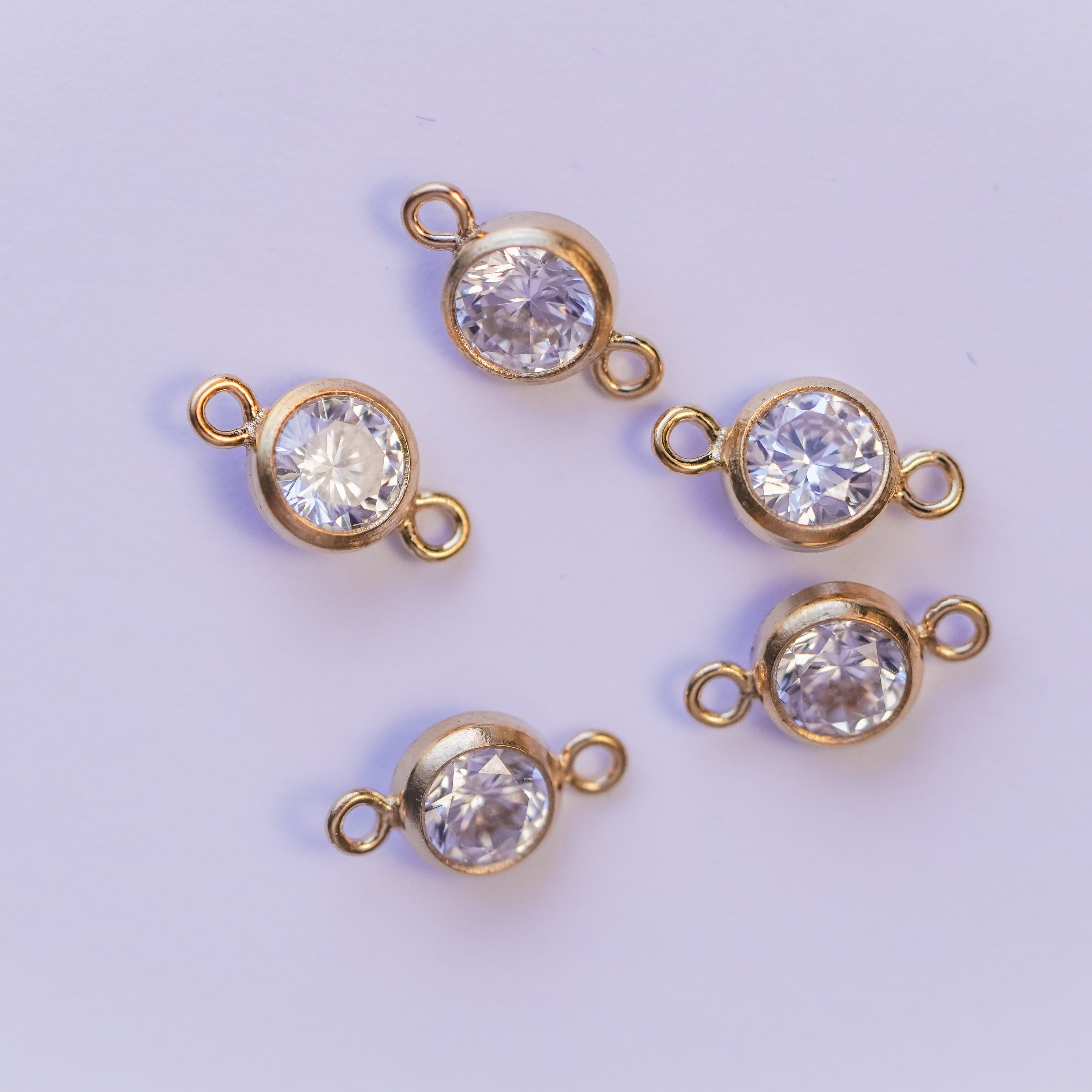 Linking Clear CZ Charms