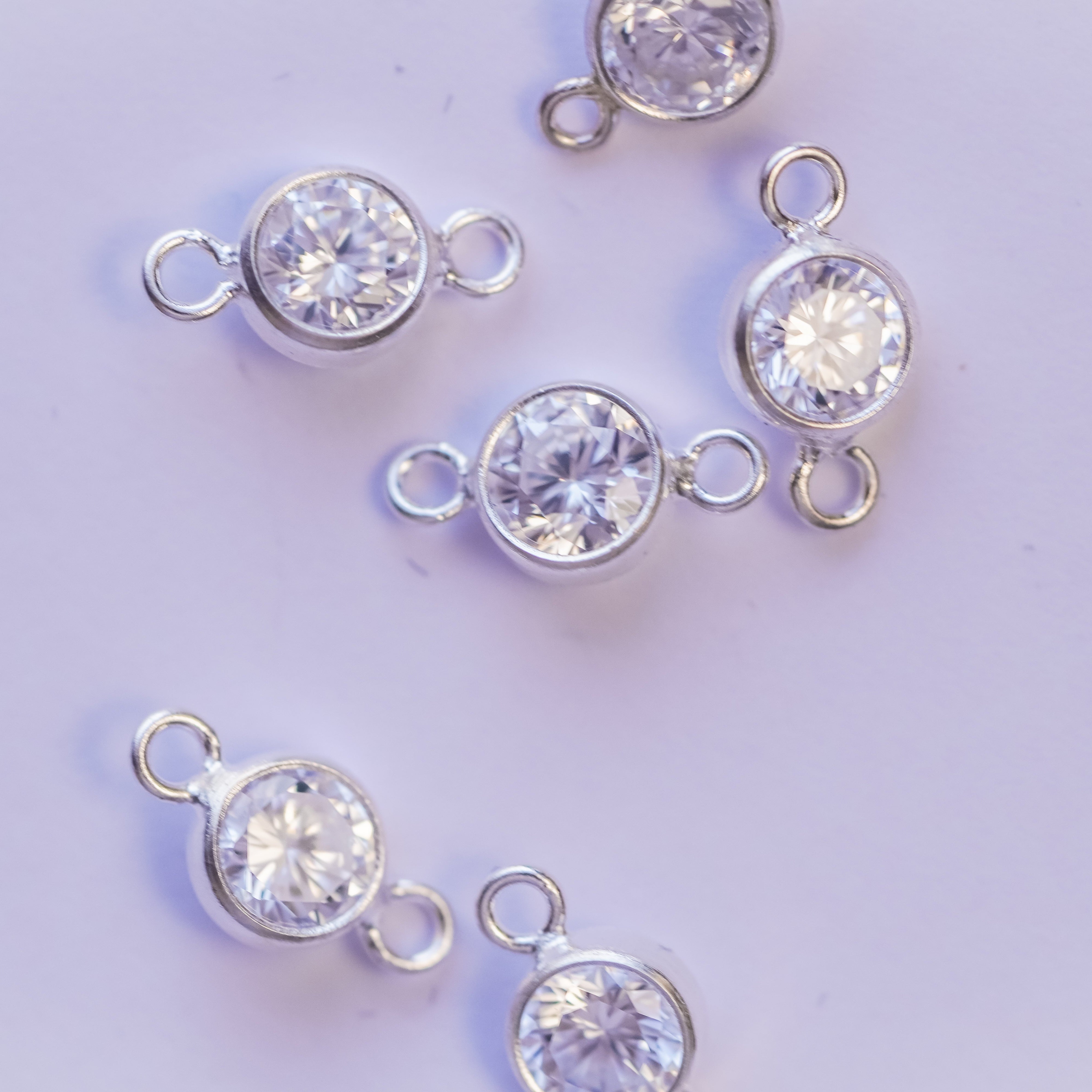 Linking Clear CZ Charms