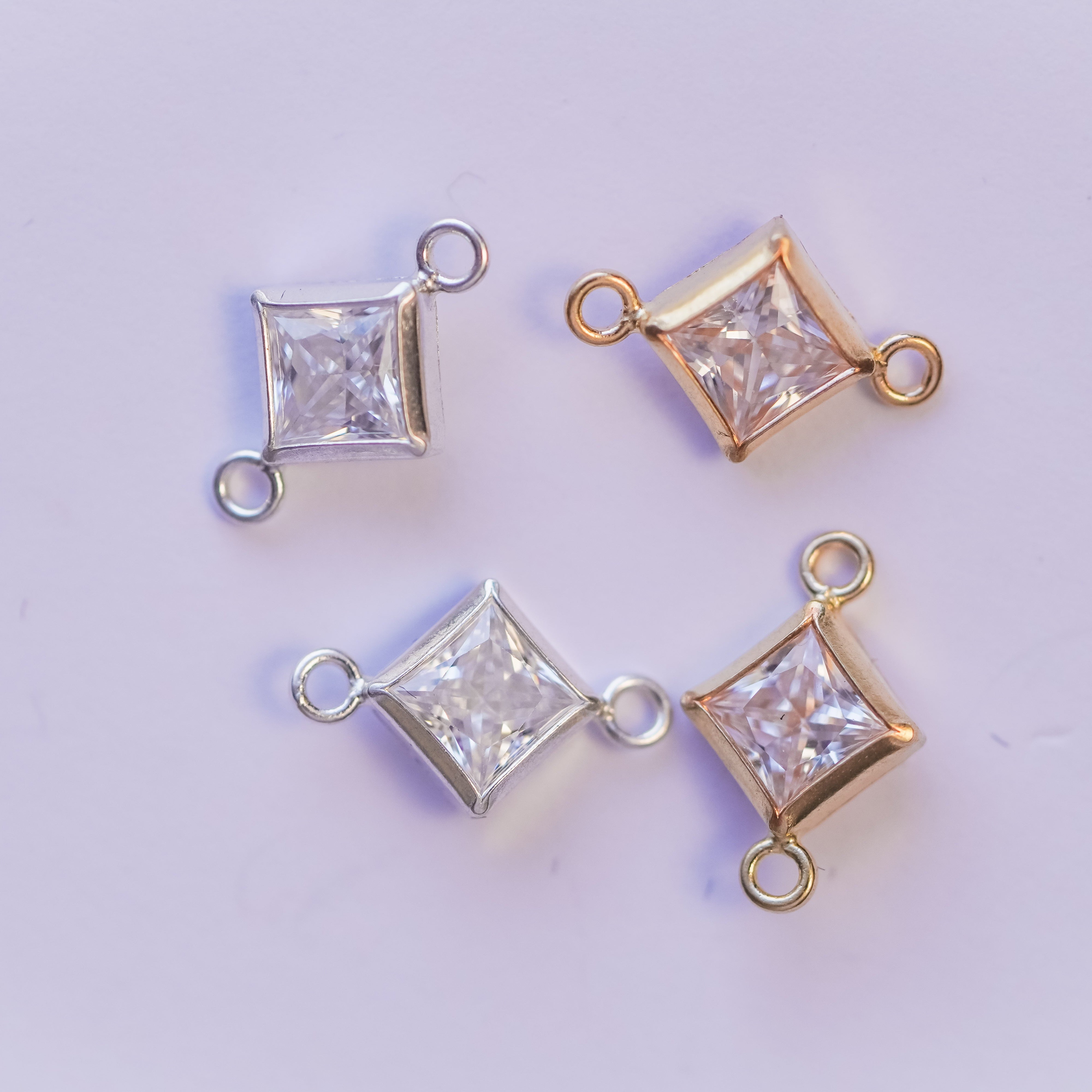 Linking Clear CZ Charms