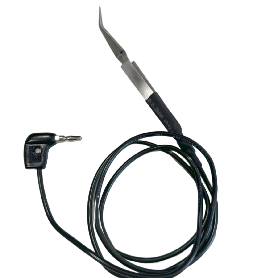 Cross locking earthed tweezers