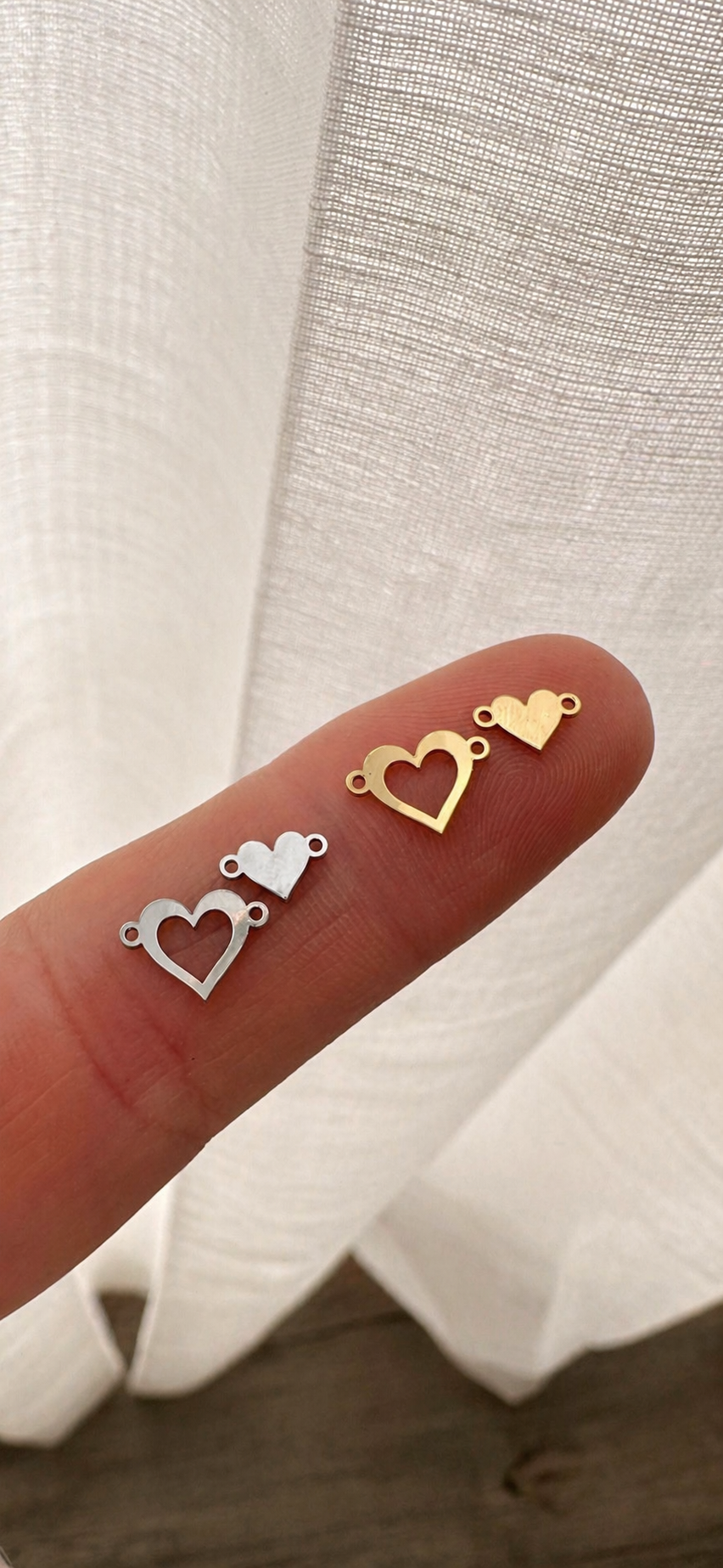 Double love heart Charm