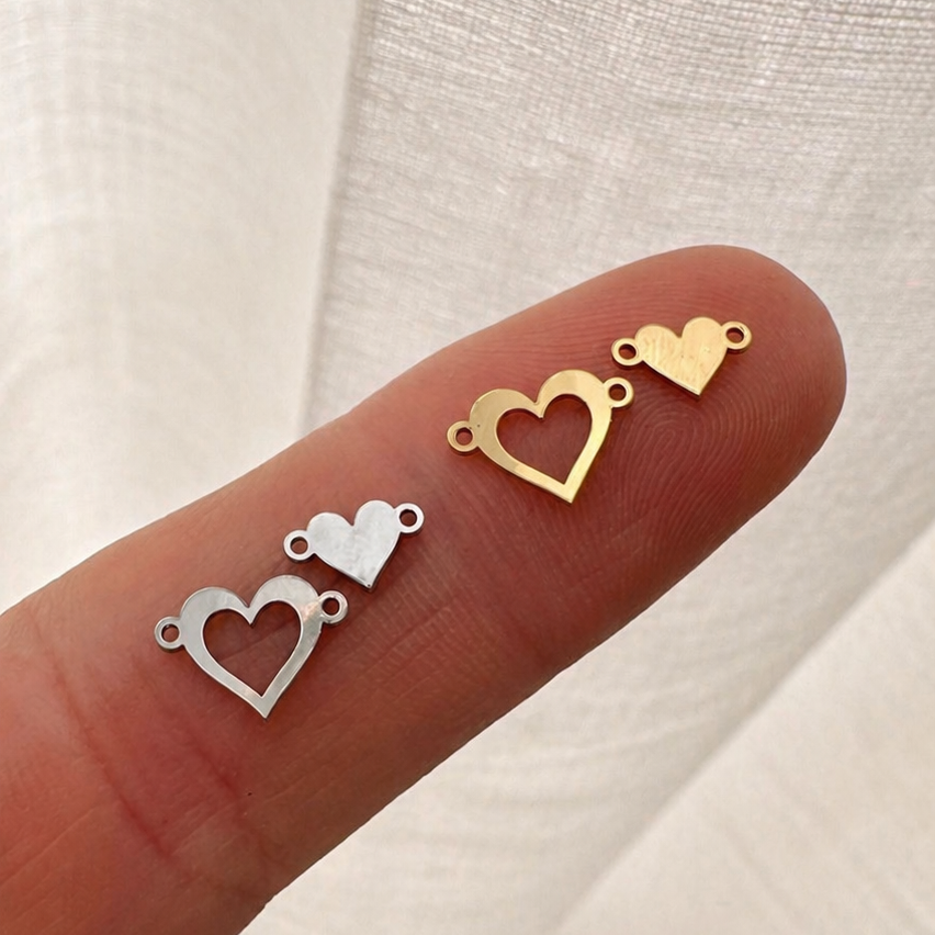 Double love heart Charm