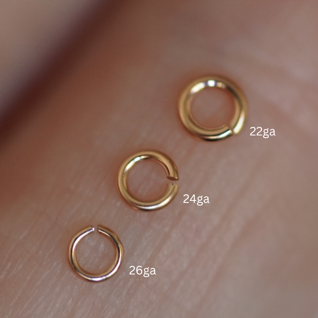 Gold filled Sterling Rose Gold Jump rings 22ga, 24ga, 26ga for permanent Jewellery in Australia - Fast Shipping 