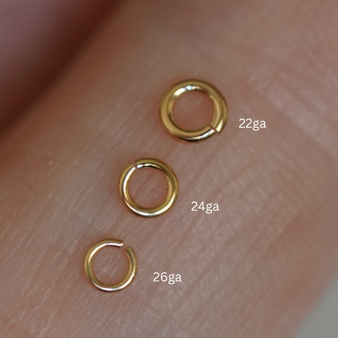 Gold filled Sterling Rose Gold Jump rings 22ga, 24ga, 26ga for permanent Jewellery in Australia - Fast Shipping 