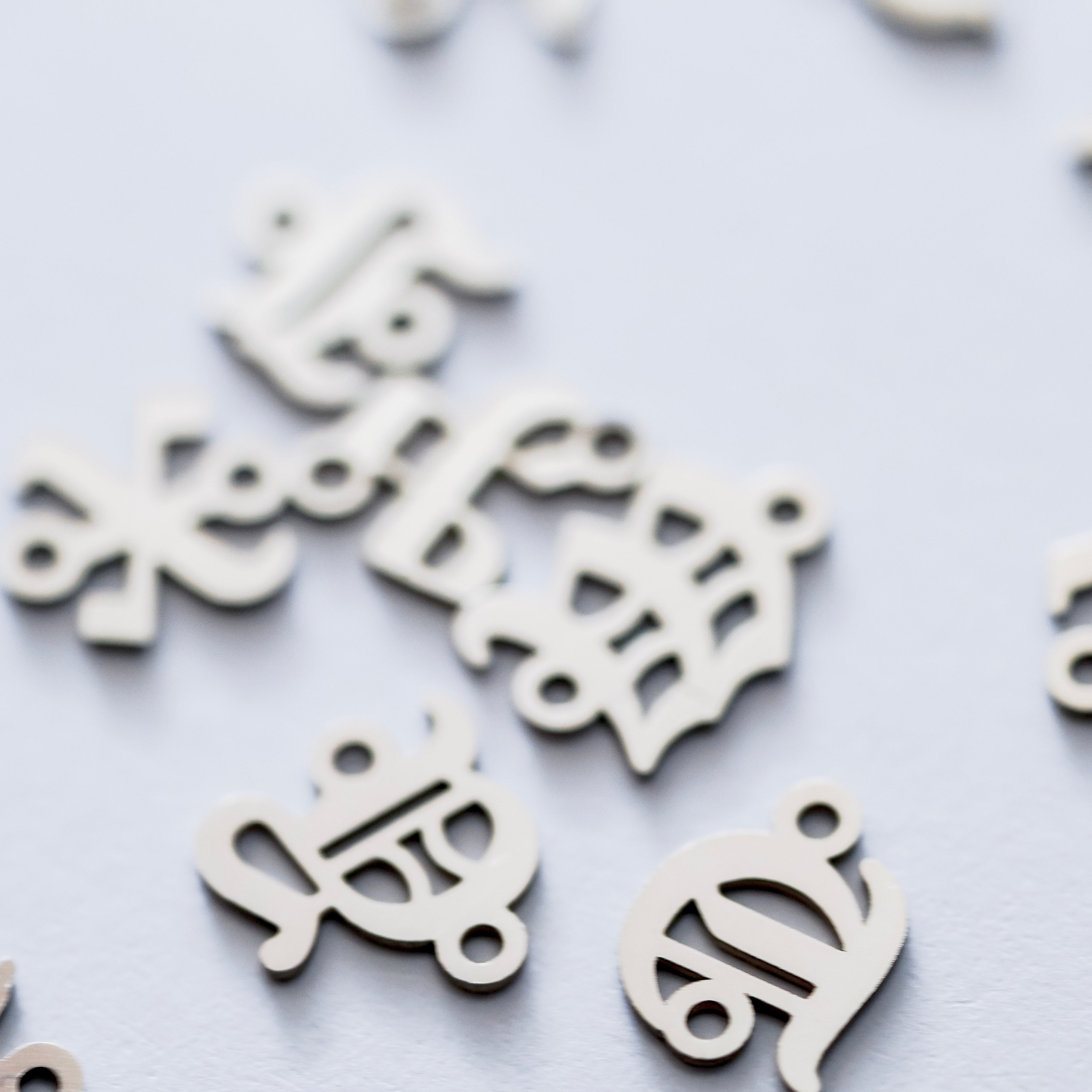 Old English Letter Charms