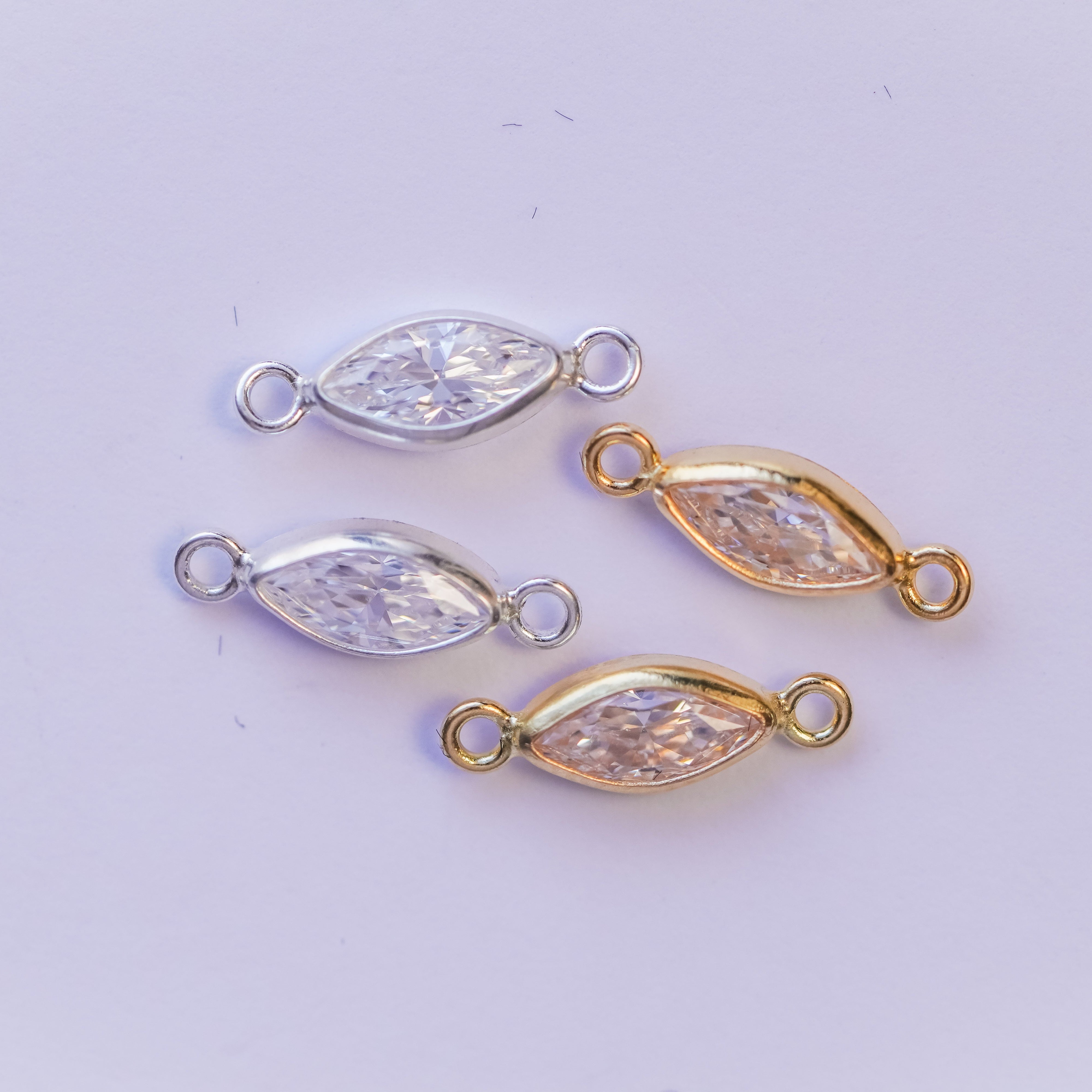 Linking Clear CZ Charms