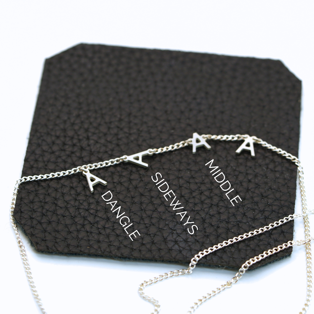 Initial Letter Charms-Sterling silver